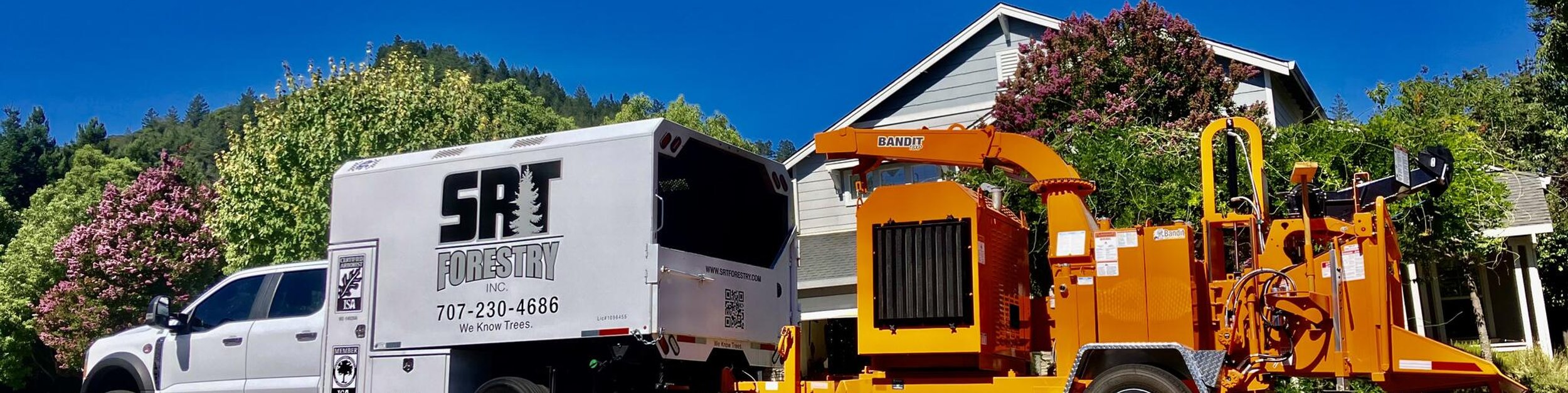 Tree service areas for SRT Forestry in Sonoma County and nearby North Bay areas